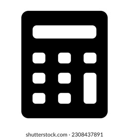 Calculator Vector Glyph Icon For Personal And Commercial Use.
