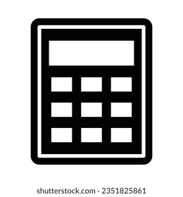 Icono De Glifo Vector De Calculadora Para Uso Personal Y Comercial.
