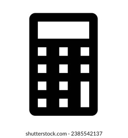 Calculator Vector Glyph Icon For Personal And Commercial Use.
