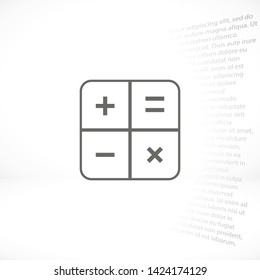 calculator vector icon 10 eps , Lorem ipsum Flat design