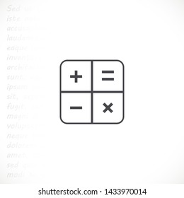 calculator vector icon 10 eps , Lorem ipsum Flat design