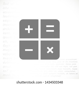 calculator vector icon 10 eps , Lorem ipsum Flat design