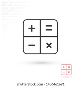 calculator vector icon 10 eps , Lorem ipsum Flat design