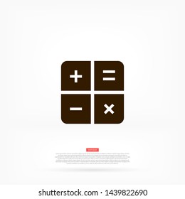 calculator vector icon 10 eps , Lorem ipsum Flat design