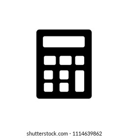 Calculator vector icon, accounting symbol. Simple, flat design for web or mobile app