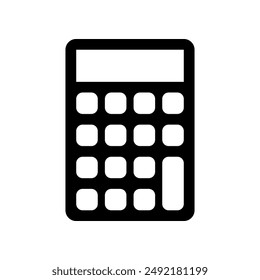 Calculator vector icon, black color icon design.
