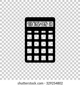 calculator vector icon - black illustration