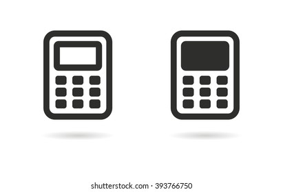 Calculator   vector icon. Black  illustration isolated on white  background for graphic and web design.