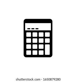 Calculator  vector icon in black solid style isolated on white background - Powered by Shutterstock - Get 15% off with code: PIKWIZARD15