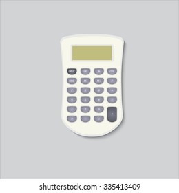 Calculator vector icon in bright colors performed in detail.