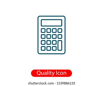 Calculator vector icon, Business concept. Mathematics