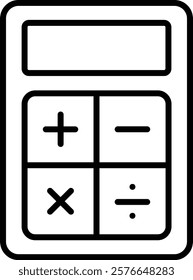 Calculator vector icon. Can be used for printing, mobile and web applications.