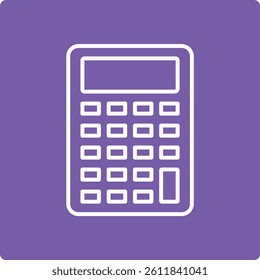 Calculator vector icon. Can be used for printing, mobile and web applications.