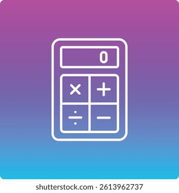 Calculator vector icon. Can be used for printing, mobile and web applications.