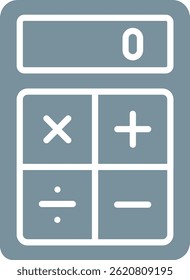 Calculator vector icon. Can be used for printing, mobile and web applications.