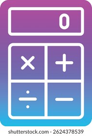 Calculator vector icon. Can be used for printing, mobile and web applications.