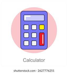 Diseño de concepto de icono de Vector de calculadora