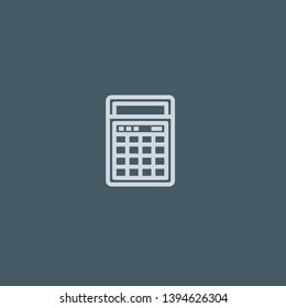 Calculator vector icon. Calculator concept stroke symbol design. Thin graphic elements vector illustration, outline pattern for your web site design, logo, UI. EPS 10.
