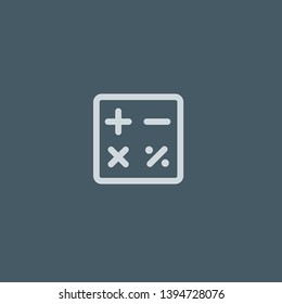 Calculator vector icon. Calculator concept stroke symbol design. Thin graphic elements vector illustration, outline pattern for your web site design, logo, UI. EPS 10.