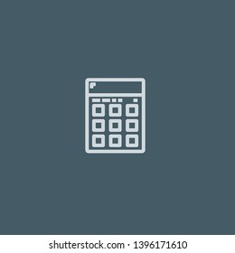 Calculator vector icon. Calculator concept stroke symbol design. Thin graphic elements vector illustration, outline pattern for your web site design, logo, UI. EPS 10.