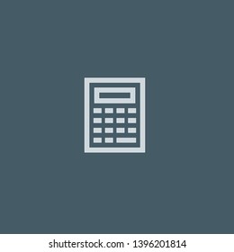 Calculator vector icon. Calculator concept stroke symbol design. Thin graphic elements vector illustration, outline pattern for your web site design, logo, UI. EPS 10.