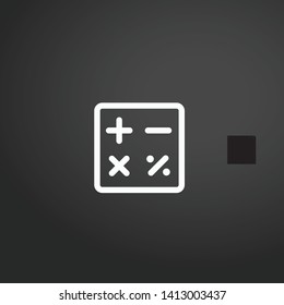 Calculator vector icon. Calculator concept stroke symbol design. Thin graphic elements vector illustration, outline pattern for your web site design, logo, UI. EPS 10.