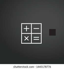 Calculator vector icon. Calculator concept stroke symbol design. Thin graphic elements vector illustration, outline pattern for your web site design, logo, UI. EPS 10.