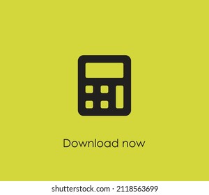Calculator vector icon. Editable stroke. Symbol in Line Art Style for Design, Presentation, Website or Apps Elements, Logo. Pixel vector graphics - Vector