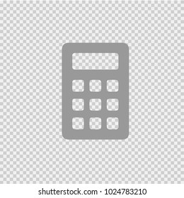 Calculator vector icon eps 10. Simple isolated pictogram.