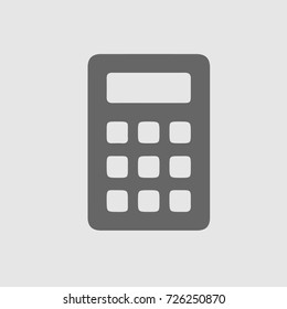 Calculator vector icon eps 10. Simple isolated pictogram.