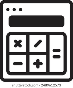 Calculator vector icon, finance vector icon, isolated vector icon