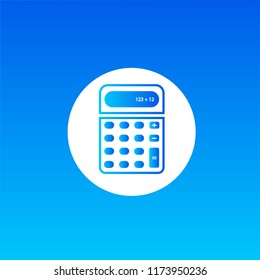 Calculator vector icon in the flat style
