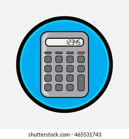 Calculator vector icon in flat style. For web and mobile