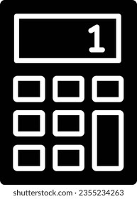 Calculator Vector Icon Glyph Style