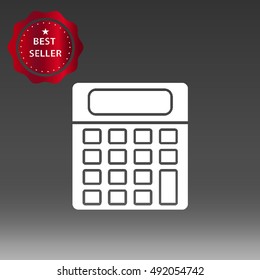 Calculator Vector Icon Illustration