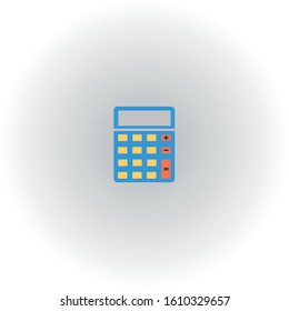 calculator, vector icon illustration , flat design