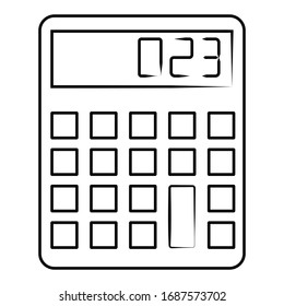 calculator, vector icon illustration , flat design
