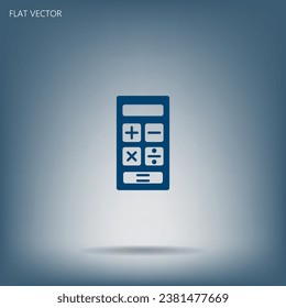 calculator - vector icon illustration flat icon.