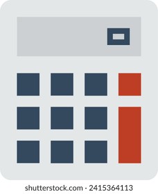 Icono de vector de calculadora. Diseño plano de ilustración de vector