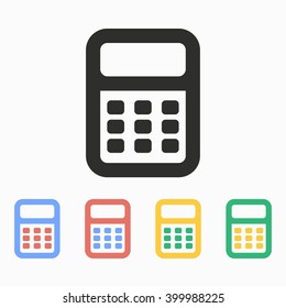 Calculator  vector icon. Illustration isolated on white  background for graphic and web design.