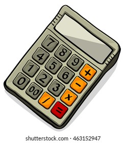 Calculator vector icon. Vector illustration isolated on white background