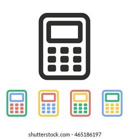 Calculator vector icon. Illustration isolated on white background for graphic and web design.