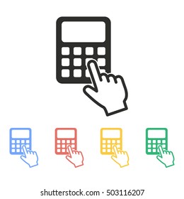 Calculator vector icon. Illustration isolated on white background for graphic and web design.