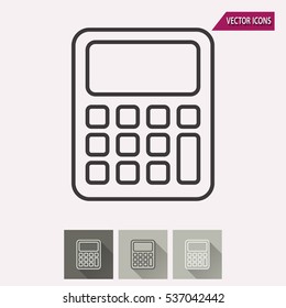 Calculator vector icon. Illustration isolated for graphic and web design.