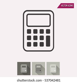 Calculator vector icon. Illustration isolated for graphic and web design.