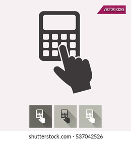 Calculator vector icon. Illustration isolated for graphic and web design.