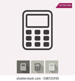 Calculator vector icon. Illustration isolated for graphic and web design.