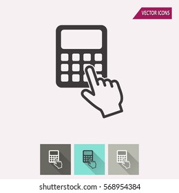 Calculator vector icon. Illustration isolated for graphic and web design.
