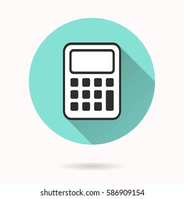 Calculator vector icon. Illustration isolated for graphic and web design.