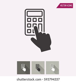 Calculator vector icon. Illustration isolated for graphic and web design.